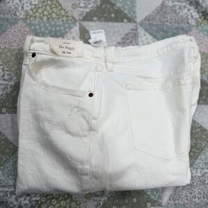 Abercrombie & Fitch White Low-Rise Jeans